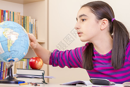 苹果6壁纸女学生学习地理背景
