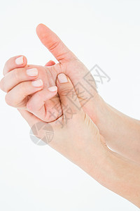 手痛的女人痛苦疼痛身体疾病背景图片
