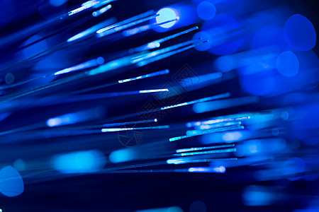 蓝色光纤抽象光纤抽象模糊的技术背景 技术背景电讯数据光学高科技电子全球电缆安全科学电脑背景