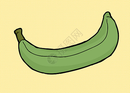 手绘香蕉彩旗单白板背景