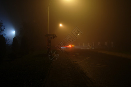 浓雾夜图片