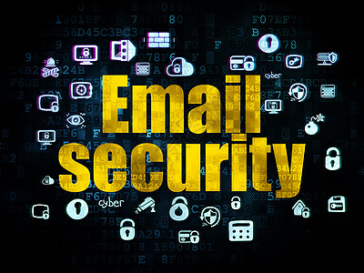 隐私概念 数字背景的电子邮件安全电子信箱犯罪裂缝政策数据像素化蓝色技术攻击密码别针图片