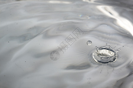 滴水喷洒产生波浪圆圈宏观海浪液体雨滴水滴反射气泡运动波纹图片