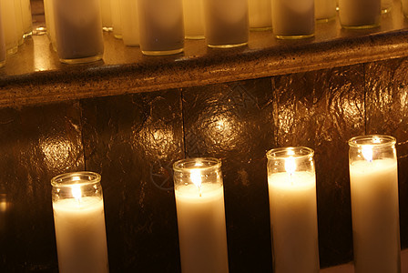 蜡烛冥想寺庙信仰背景图片