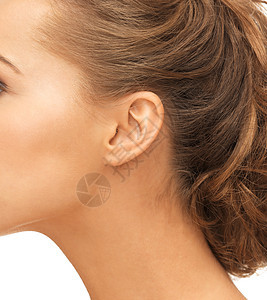 紧紧的女耳首饰耳环耳垂发髻配件冲孔广告听力耳朵女性图片