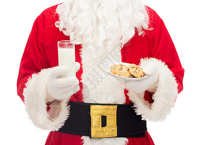 以牛奶和饼干 紧贴在圣塔的禁闭中男性戏服快乐缺口男人庆典季节派对老年假期图片