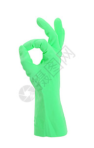 使用绿色清洁产品手套手持环保用品手套女性手臂白色手势女孩商业男人琐事身体女士图片