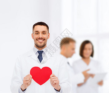 带着红心的男医生心脏病外套援助外科脉冲医院药品手术情况生活图片
