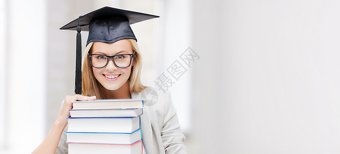 毕业上限学生人数幸福帽子大学学校青少年学士女孩女士眼镜成就图片