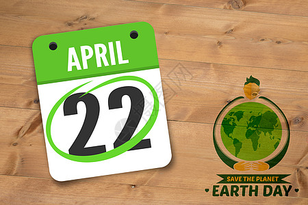 April 22号复合图像棕色木板环境剥离绘图计算机地球木头行星日历图片