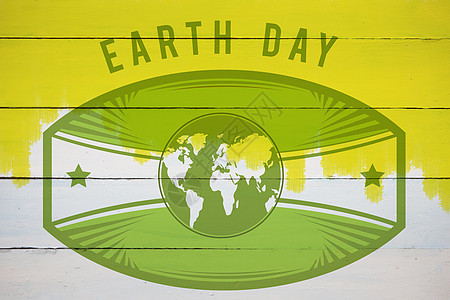 地球日图形的复合图像环境栅栏进步地球黄色行星背景图片