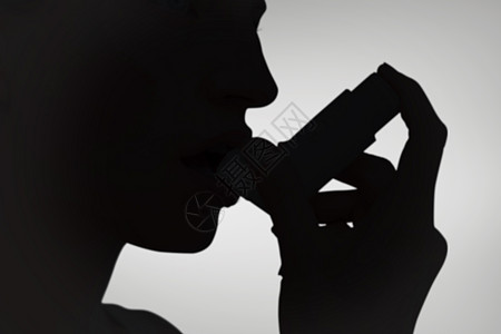 金发女郎吸吸入器的复合图像哮喘病哮喘插图女士女性绘图呼吸数字医疗病痛图片