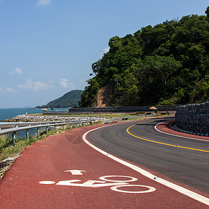 自行车路标志牌路线街道速度沥青交通小路地面运动城市红色图片