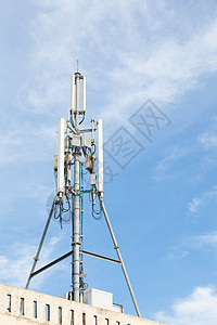 电话天线蓝色数据工程收音机网络微波车站卫星细胞电讯图片
