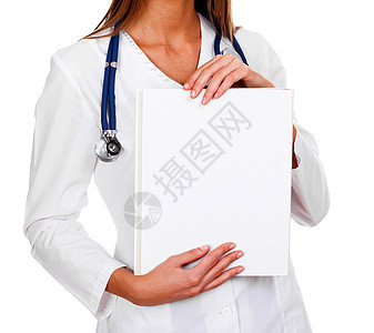 女医生手中的女医生文件夹中 复制空间图片