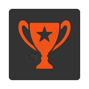 颁奖按钮覆盖彩色集成的 Trophy 图标迷宫正方形评分烧杯竞赛金杯勋章星星报酬酬金图片