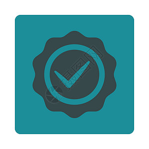 从授奖按钮覆盖彩色集成的有效图标字形徽章评分文凭圆形投票速度勋章报酬蓝色图片
