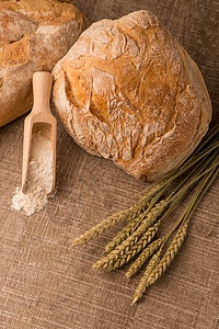 食品面包和小麦生态烘烤小屋谷物糕点生活木板木头粮食机构图片