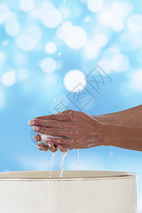 洗手手清洁卫生组织卫生间飞溅化妆品护理微生物溪流手掌液体生活肥皂图片