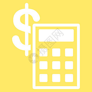 计算来自商业集的图标会计现金黄色算术银行业资金数学电子宝藏计算器图片