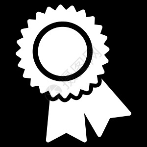 来自竞争与成功双色图标集的认证图标保修单印章优胜者投票邮票质量报酬文凭标签海豹图片