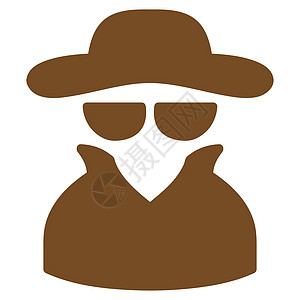 Spey 图标侦探调查外套检查员安全手表帽子间谍私人勘探图片