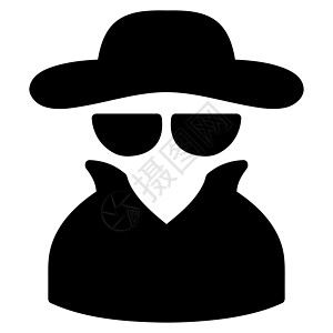 男人图标Spey 图标手表犯罪调查间谍秘密数字网络检查员检查勘探背景