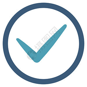 Ok 图标蓝色字形成功复选表决光栅投票协议圆圈标记图片