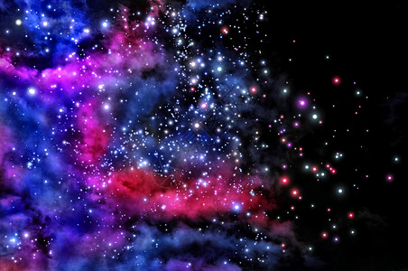 蓝蓝和红紫云云摄影天体宇宙科学天文学物理学灰尘星星星云星座图片