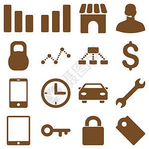 基本商业图标电话操作员时间钥匙现金维修标签手机店铺日程图片