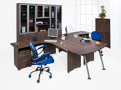 办公室家具工作职场桌子玻璃商业公司木头电脑摆设椅子图片