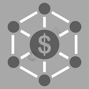 方案图标 来自支付字形图表结构界面项目货币银行业节点银色图片