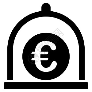 欧元标准图标收益基金订金储蓄圆顶现金防腐剂档案商业储物盒背景图片