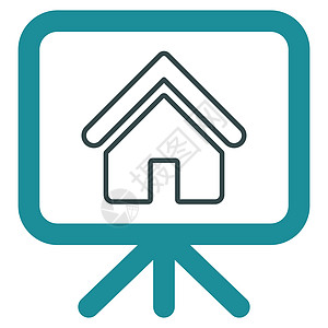 项目图标展示绘画蓝色小屋屏幕财产抵押房子横幅方案图片