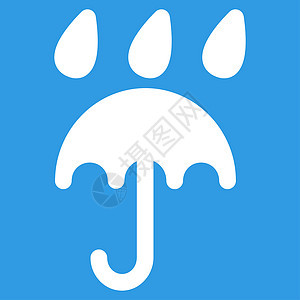 雨保护图标安全气候雷雨保险白色气象蓝色预报风暴阳伞图片