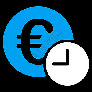 欧元信用图标收益符号贸易销售宝藏财富黑色商业时间帐户图片