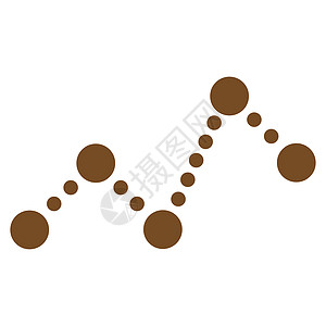 图表图标报告地块虚线字形信息功能曲线统计进步棕色图片