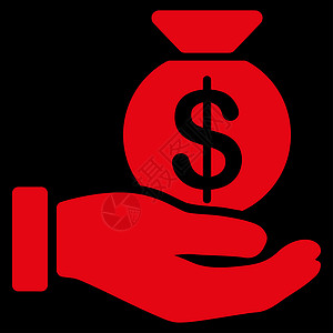 支付图标金子薪水信用钱包捐款投资黑色货币平衡收益图片