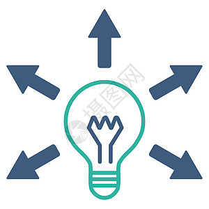 理想点图标箭头来源力量照明解决方案头脑灯泡科学活力风暴图片
