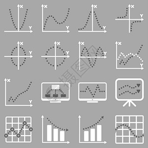 Dotted 光栅插图商务图标报告酒吧椭圆数据字形展示统计屏幕网格功能图片