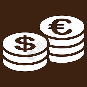硬币美元欧元图标储蓄货币现金金融联盟运气银行业利润财富投资图片