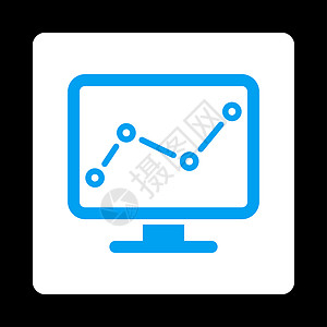 监测图标监控市场数据金融背景评价电视黑色按钮圆形图片