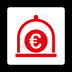 欧元标准图标金融资本基金保险箱金库店铺收益现金安全黑色图片