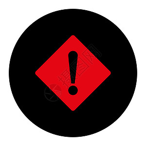 错误的平板强化红色和黑颜色圆环按钮惊呼危险冒险安全事故信号菱形风险预防注意力图片