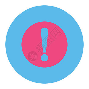 问题平平粉色和蓝色圆环按钮警告预防帮助警报注意力图标危险失败安全信号图片