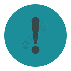 感叹号 平平的柔软蓝颜色圆环按钮惊呼警告预防图标事故冒险信号报警警报失败图片