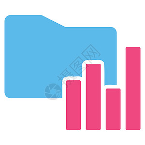 商业双彩集中的图表文件夹图标推介会蓝色档案目录图书馆信息数据字形条形光栅图片