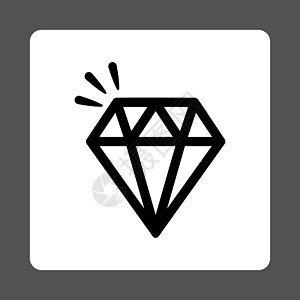 水晶图标展示宝石背景玻璃反射矿物火花按钮礼物质量图片