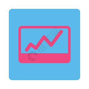 股票市场图标数据桌面报告进步正方形商业蓝色屏幕按钮信息图片