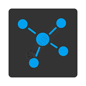 链接图标蓝色按钮网络团体中心导航社区计算团队正方形图片